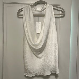 NWT Lush white sleeveless blouse size S